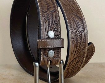 Custom Handmade Belt For Dad, Engraved Leather Belt for 3rd Anniversary, Grooms Men Gift, Fathers Day Gift, Best Man Gift