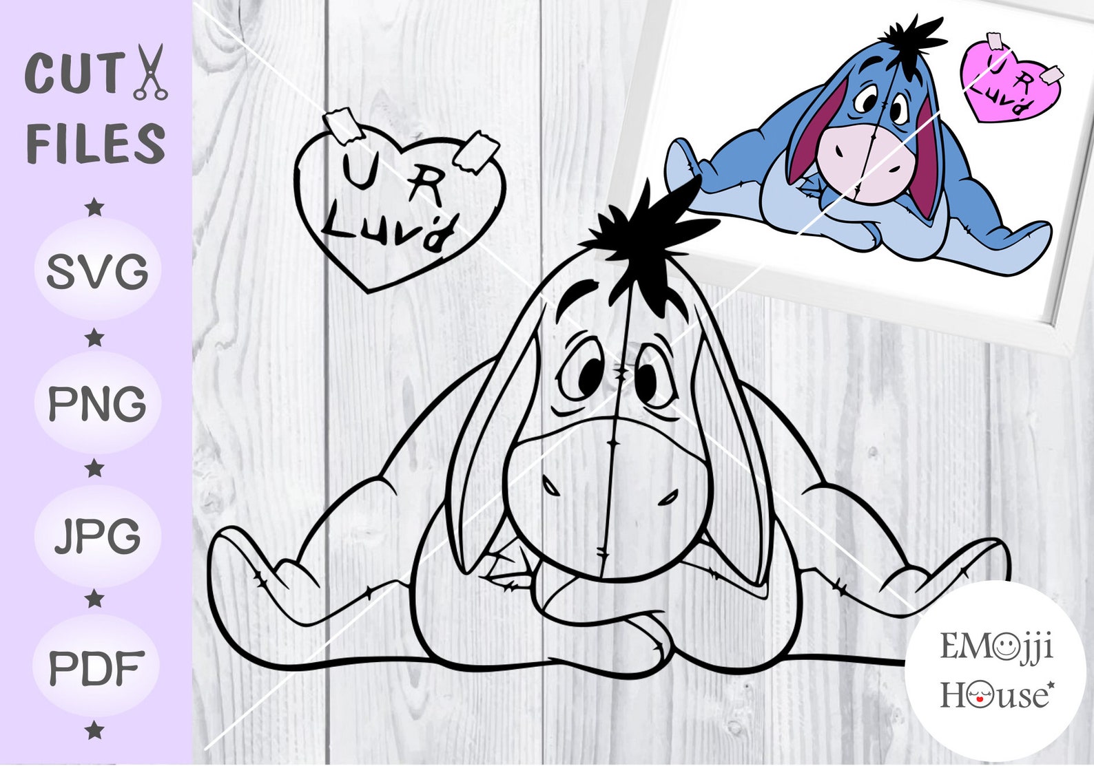Eeyore Donkey Winnie The Pooh 8 Outline Svg Eeyore cut file | Etsy