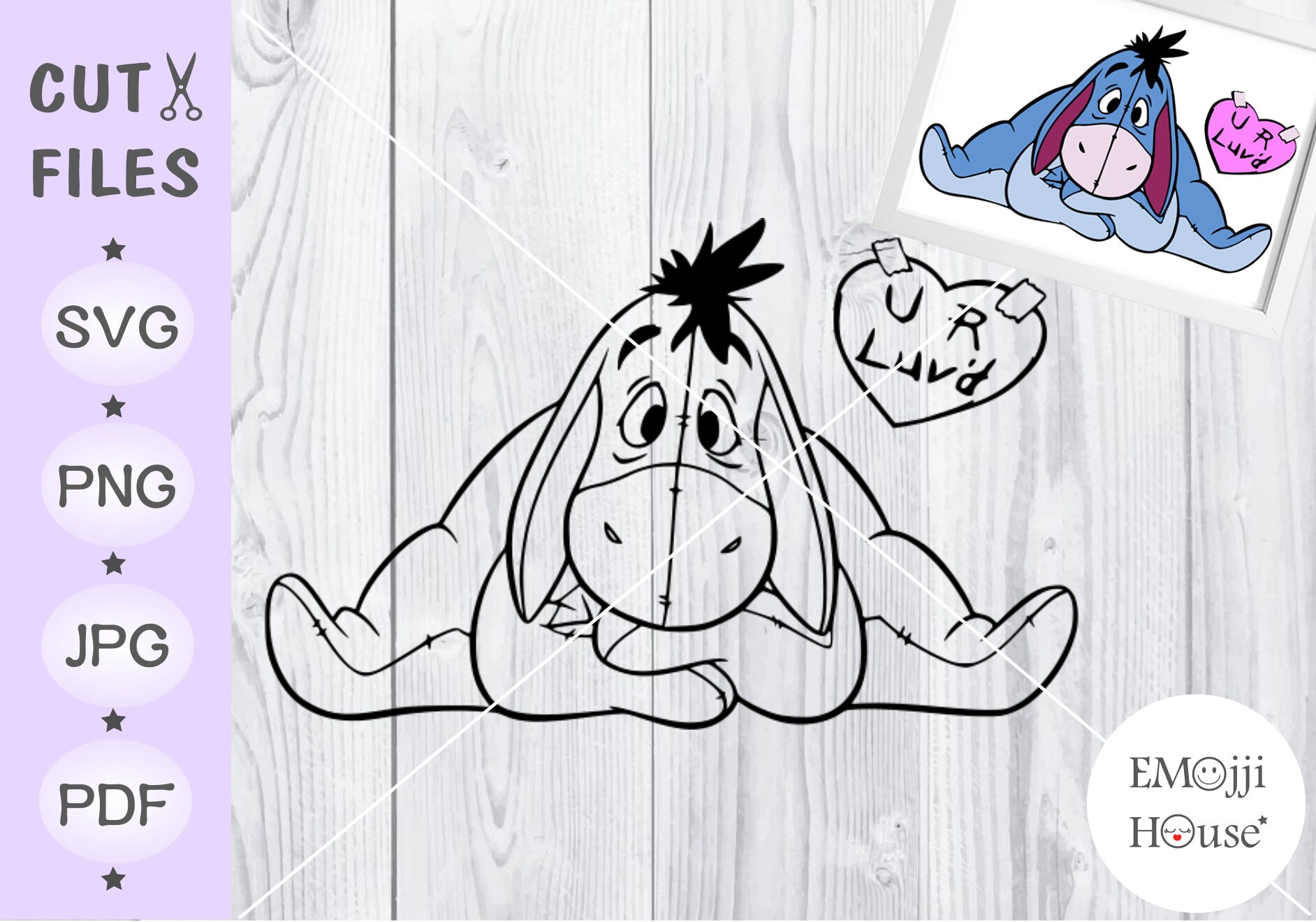 Eeyore Donkey Winnie The Pooh 8 Outline Svg Eeyore cut file | Etsy
