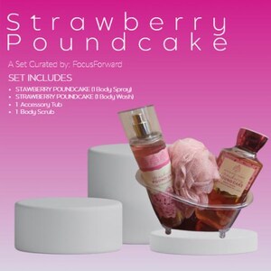 Bath and Body Works Strawberry Pound Cake Spa Kit