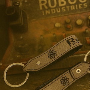 Handcrafted Leather Keychain | Post-Apocalyptic Fallout Style | Personalized Brown