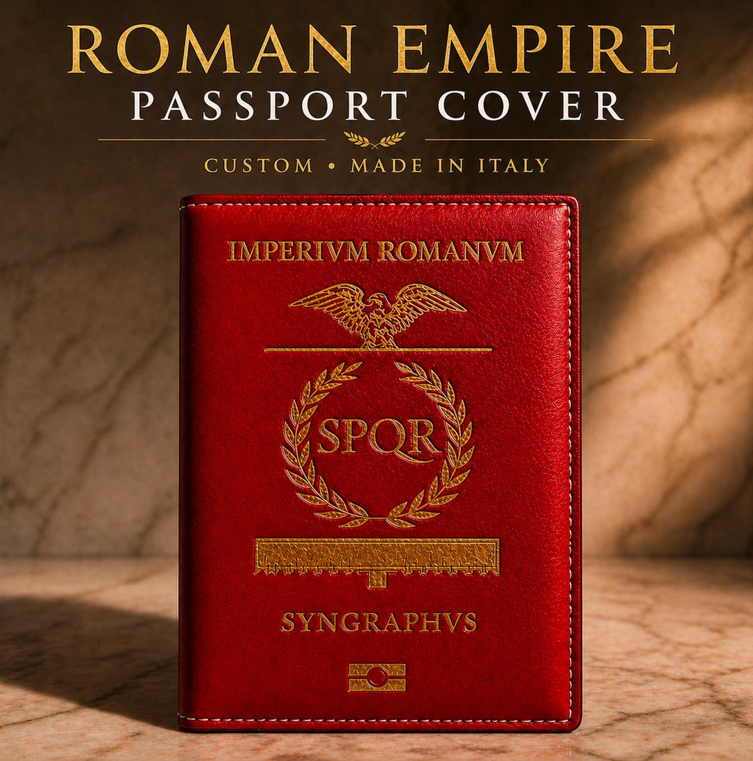 Roman Empire Leather Passport Cover – Handmade & Fully Customizable ...