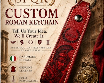 ローマキーホルダー, SPQR, 古代ローマ, ローマ軍団, ローマ兵, 百人隊長, ラテン語, 本革小物, 本革キーホルダー, オーダーメイド, 歴史好き, ハンドメイド, イタリア製,