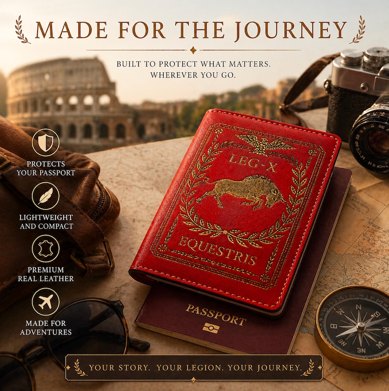 Roman Empire Leather Passport Cover – Handmade & Fully Customizable ...