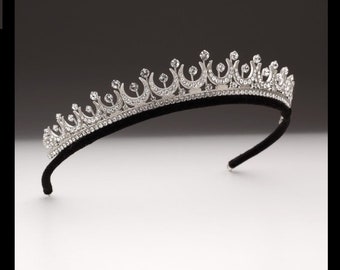 Beautiful Handmade 925 Sterling Silver 12.05ct Rose Cut Diamond Tiara Crowns (Made In India)