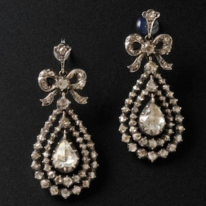Victorian Antique 4.20ct Rose Cut Diamond Earrings, 925 Silver 18k Gold Plated Handmade Dangle & Drop Earrings | Women Jewelry, Gift For Her
