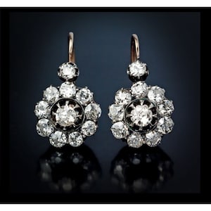 Beautiful 5.85ct Rose Cut Diamond Handmade Silver Dangle Earring, 925 Sterling Silver Purity For Women/Girls
