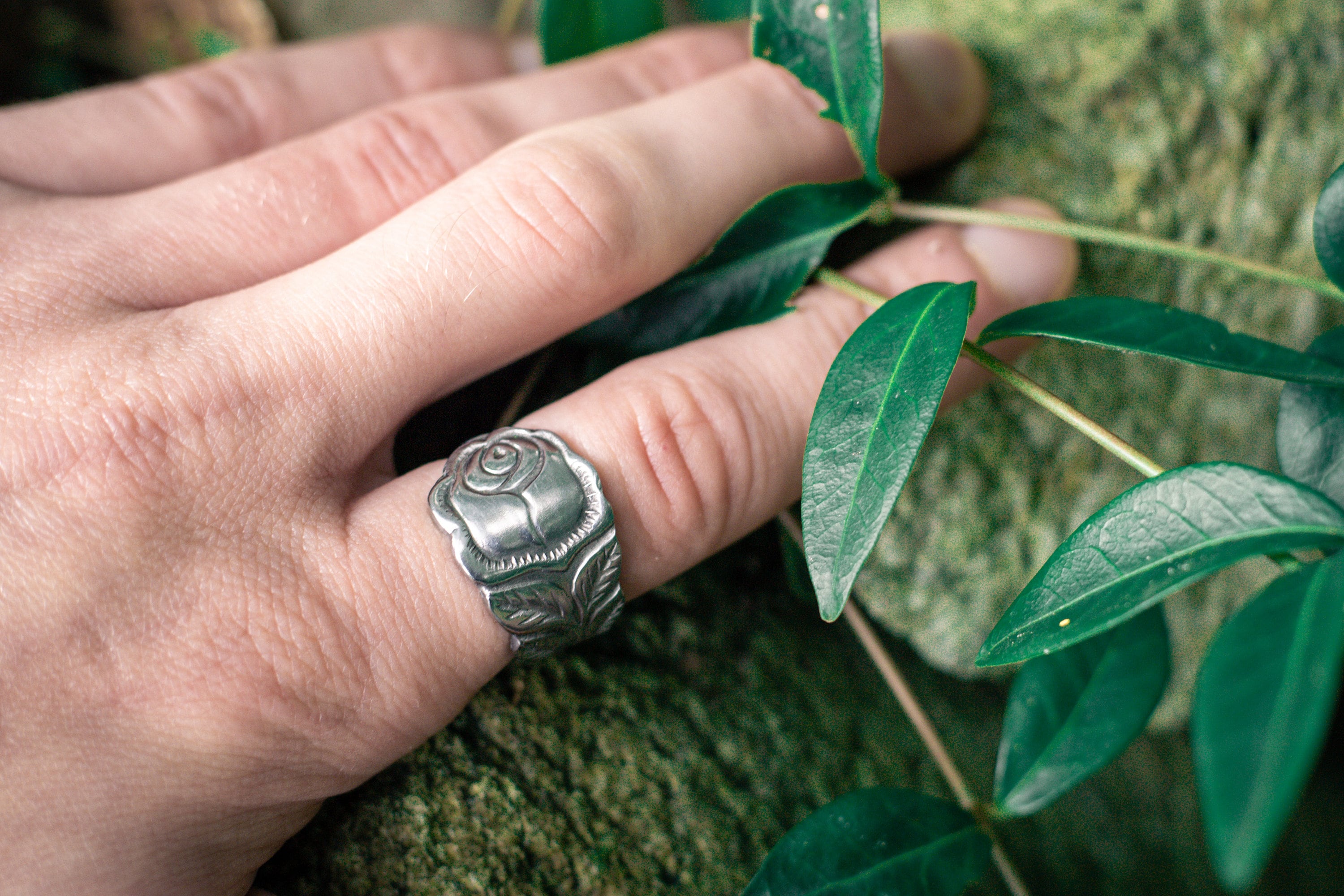 Silver Rose Ring Made From Cutlery / Spoon Art - Etsy