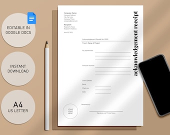 acknowledgement etsy