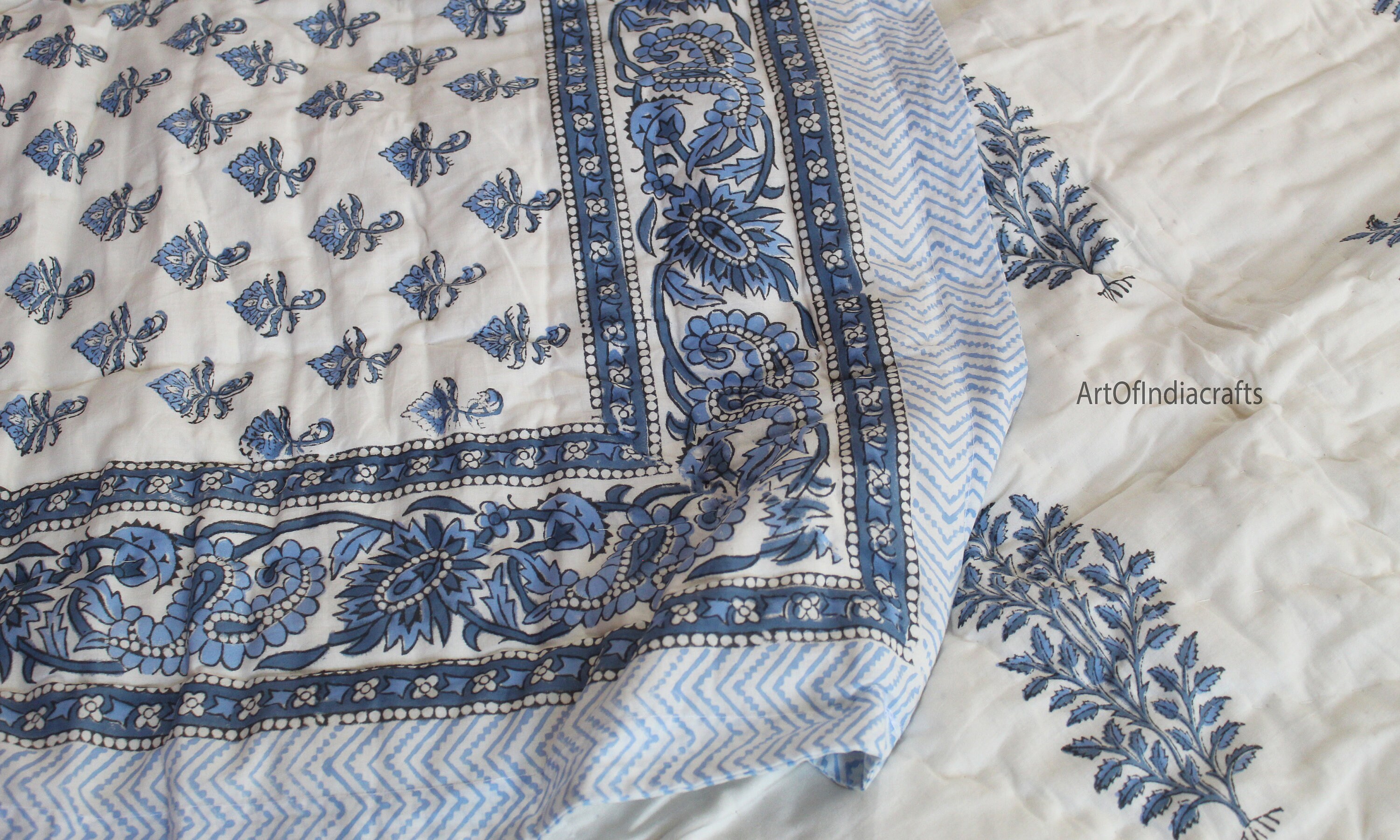 Reversible Quilt Soft Cotton Quilt Hand Block Print Quilt Etsy