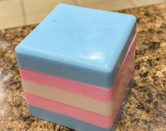 Trans PRIDE [Cube] Soap // MADE to ORDER