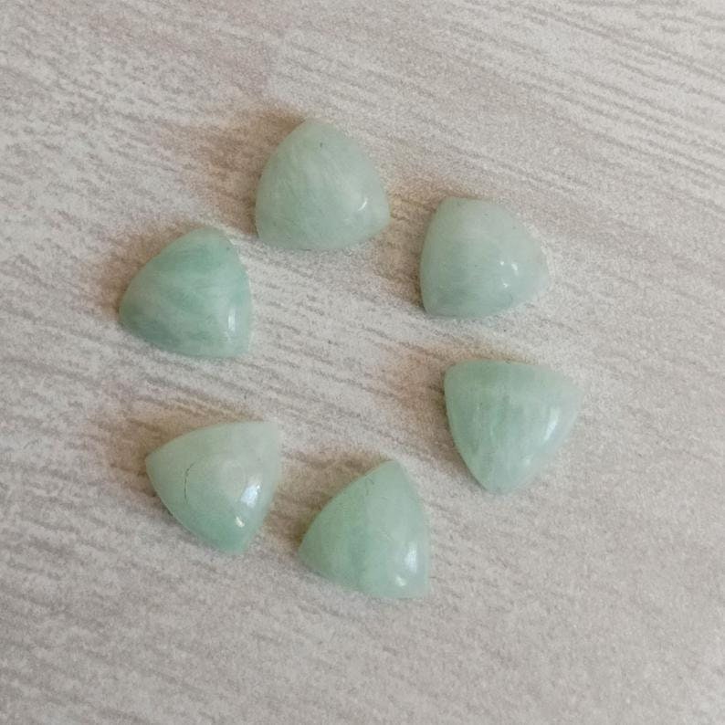 Natural Amazonite Cabochon Trillion Cabochon Gemstone Loose Gemstone 5 MM To 15 MM