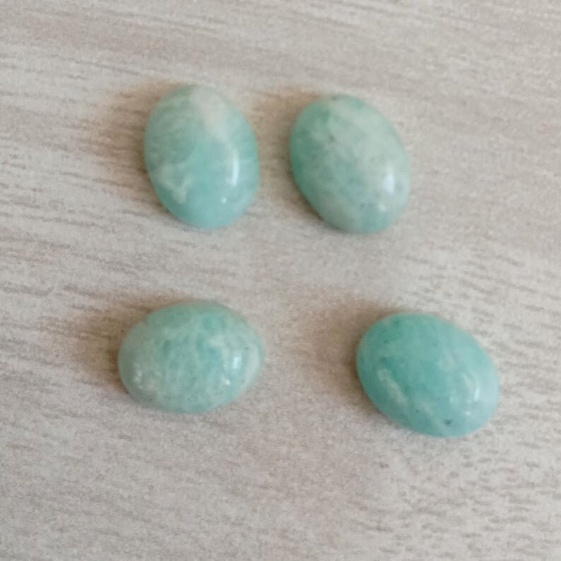 Amazonite Oval Shape Cabochon Loose Gemstone,Handmade Amazonite Loose Gemstone,Top Quality For Making Jewelry DS-2575 15.50 Ct !!