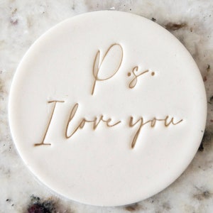 P.s. Kocham Cię Biszkoptowy stempel Fondant Dekorowanie ciast Lukier Babeczki Szablon Tłoczenie Walentynki