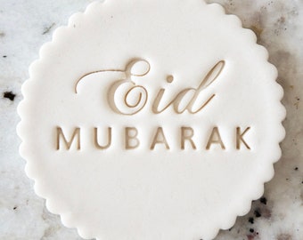 Simple Eid Mubarak Mixed Font Cookie Biscuit Stamp Fondant Cake Decorating Icing Cupcakes Stencil Ramdan Eid