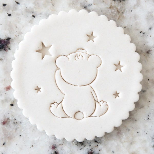 Teddy Bear With Stars Baby Cookie Biscuit Stamp Fondant Cake Decorating Icing Cupcakes Stencil Clay