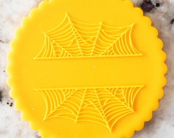 Split Spider Web POPup Embosser Cookie Biscuit Stamp Fondant Cake Decorating Icing Cupcakes Stencil Halloween