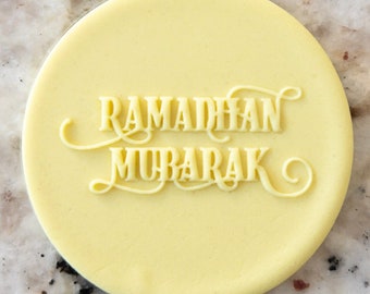 Ramadan Mubarak Swirl Cookie POPup Embosser Stamp Fondant Cake Decorating Icing Eid Ramadan Islam