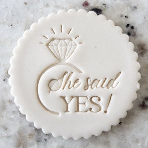 She Said Yes 2 Keks Stempel Fondant Kuchen Dekorieren Icing Cupcakes Schablone