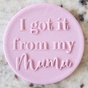 Ik kreeg het van mijn mama POPup Embosser Cookie Biscuit Stamp Fondant Cake versieren icing cupcakes Stencil Moederdag