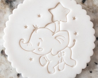 Cute Elephant Cookie Biscuit Stamp Fondant Cake Decorating Icing Cupcakes Stencil