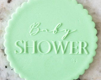 Baby Shower POPup Embosser Cookie Biscuit Stamp Fondant Cake Decorating Icing Cupcakes Stencil