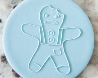 Ginberbread Man POPup Embosser Cookie Biscuit Stamp Fondant Cake Decorating Icing Cupcakes Stencil Navidad