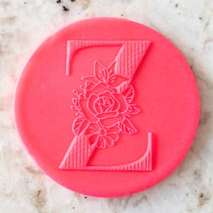 Alfabeto floral Letra Y POPup Embosser Sello Fondant Pastel Decoración Glaseado Cupcakes Galleta Galleta Stencil
