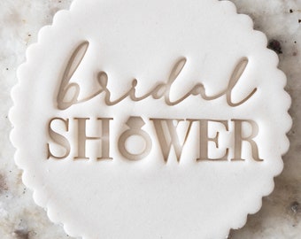 Bridal Shower Cookie Biscuit Stamp Fondant Cake Decorating Icing Cupcakes Stencil