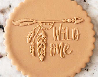 Wild One Boho POPup Embosser Cookie Biscuit Stamp Fondant Cake Decorating Icing Cupcakes Stencil