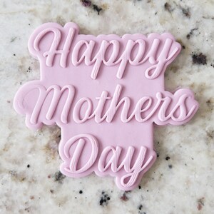 Happy Mothers Day Text Biscuit Cookie POPup & Cutter Embosser Stamp Fondant Cake Decorating Icing Stencil Mothers Day