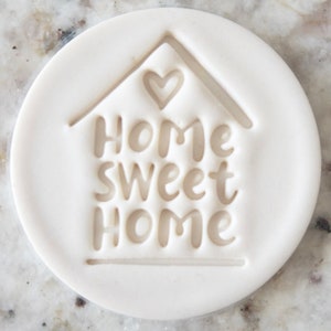 Home Sweet Home Cookie Biscuit Stamp Fondant Cake Decorating Icing Cupcakes Stencil Clay