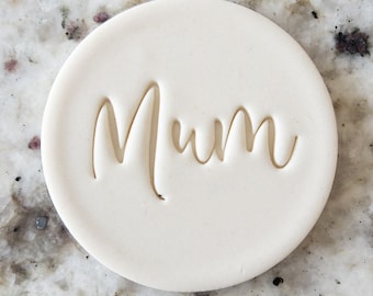 Mum Text Cookie Biscuit Stamp Fondant Cake Decorating Icing Cupcakes Stencil Mothers Day