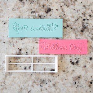 Cute Mothers Day Cookie POPup Embosser Stamp & Cutter Fondant Cake Decorating Icing Mothers Day
