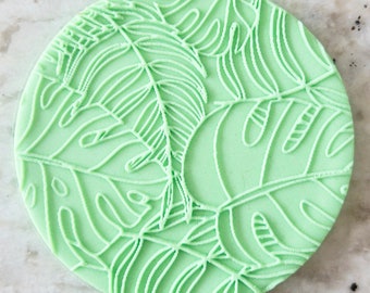 Jungle Palm Leaf Pattern POPup Embosser Cookie Biscuit Stamp Fondant Cake Decorating Icing Cupcakes Stencil