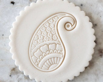 Mini Paisley Muster Cookie Keks Stempel Fondant Kuchen dekorieren Icing Cupcakes Schablone Eid Ramadan Diwali Hochzeit