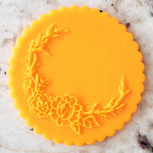 Floral Heart Embosser Cookie Biscuit Popup Stamp Fondant Cake Etsy