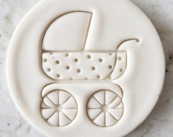 Pram Cookie Biscuit Stamp Fondant Cake Decorating Icing Cupcakes Stencil Clay