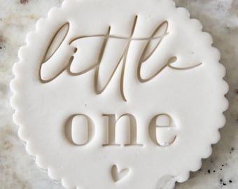 Little One with Heart Cookie Biscuit Stamp Fondant Cake Decorating Icing Cupcakes Stencil