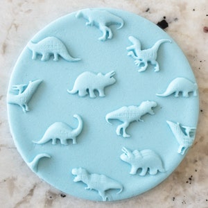 Dinosaur Print POPup Embosser Cookie Biscuit Stamp Fondant Cake Decorating Icing Cupcakes Stencil