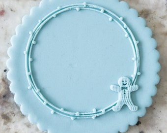 Pan de jengibre Corona POPup Embosser Cookie Biscuit Stamp Fondant Cake Decorating Icing Cupcakes Stencil Navidad