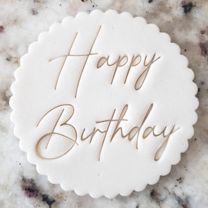 Alles Gute zum Geburtstag 3 Cookie Keks Stempel Fondant Kuchen Dekorieren Zuckerguss Cupcakes Schablone