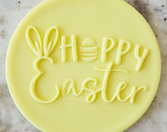 Sello para galletas y bizcochos con relieve POPup de Hoppy Easter, para decorar tartas, fondant, glaseado, cupcakes, plantilla de Pascua