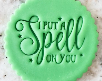 Jag förtrollar dig kaka kex stämpel fondant tårtdekoration glasyr cupcakes stencil halloween