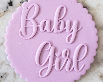 Baby Girl Biscuit Cookie POPup Embosser Stamp Fondant Cake Decorating Icing Cupcakes Stencil