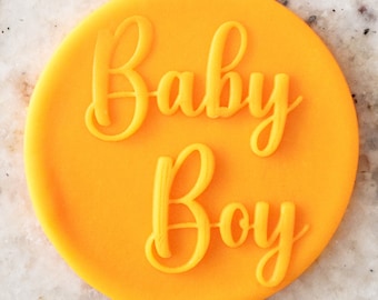 Baby Boy POPup Embosser Cookie Biscuit Stamp Fondant Cake Decorating Icing Cupcakes Stencil