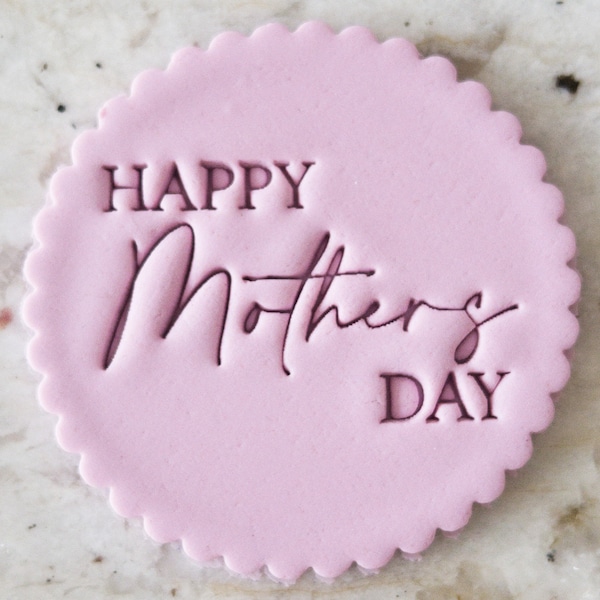 Happy Mothers Day 5 Cookie Biscuit Stamp Fondant Cake Decorating Icing Cupcakes Stencil