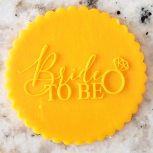 Bride To Be Small Ring POPup Embosser Cookie Biscuit Stamp Fondant Cake Decorating Icing Cupcakes Stencil Wedding