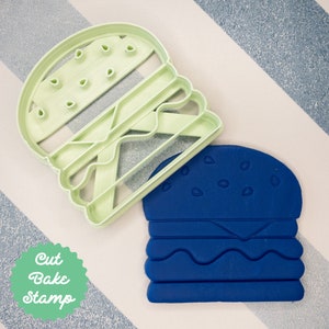 Cheeseburger Hamburger Cookie Biscuit Cutter Fondant Cake Decorating Icing