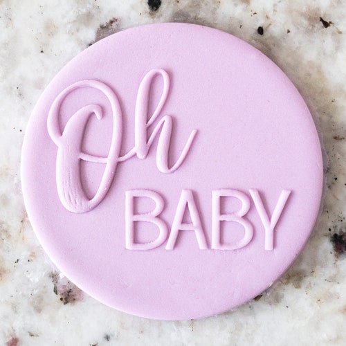 CUSTOM Baby Name 2 Cookie Biscuit Stamp Fondant Cake Etsy